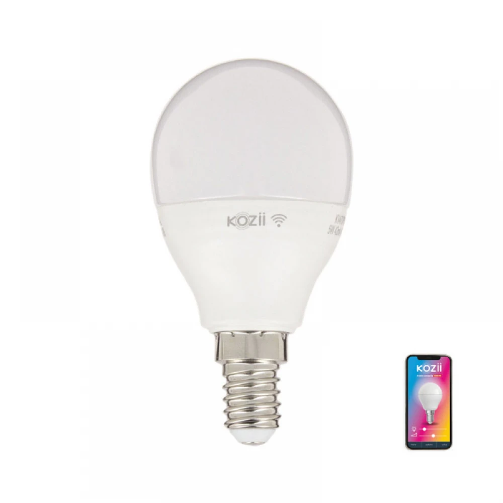Λαμπτήρας KOZII SMD E14 SMART BULB 470 ML P45 6W RGB + CCT - Xanlite