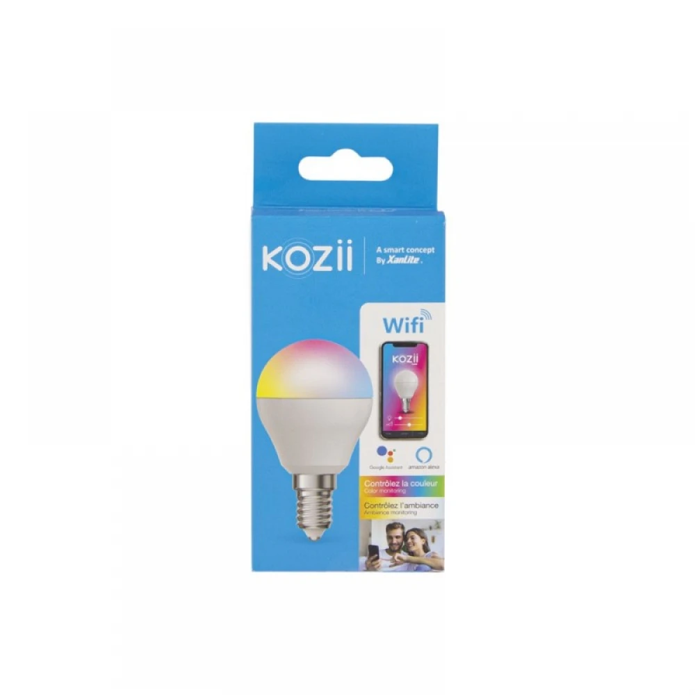 Λαμπτήρας KOZII SMD E14 SMART BULB 470 ML P45 6W RGB + CCT - Xanlite