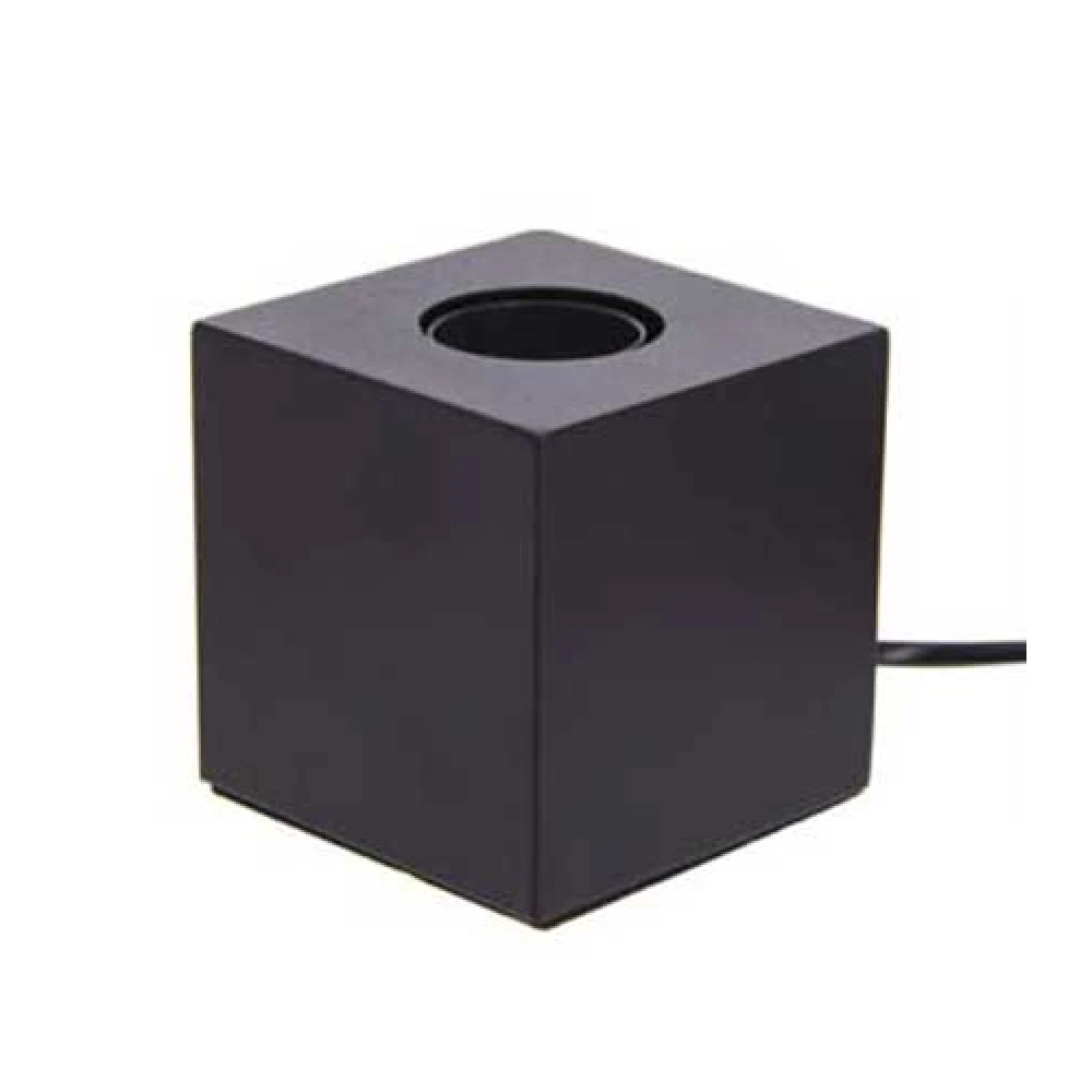 ΦΩΤΙΣΤΙΚΟ ΕΠΙΤΡΑΠΕΖΙΟ ΚΥΒΟΣ ΜΕΤΑΛΛΙΚΟ ΜΑΥΡΟ IP20 E27 - Xanlite