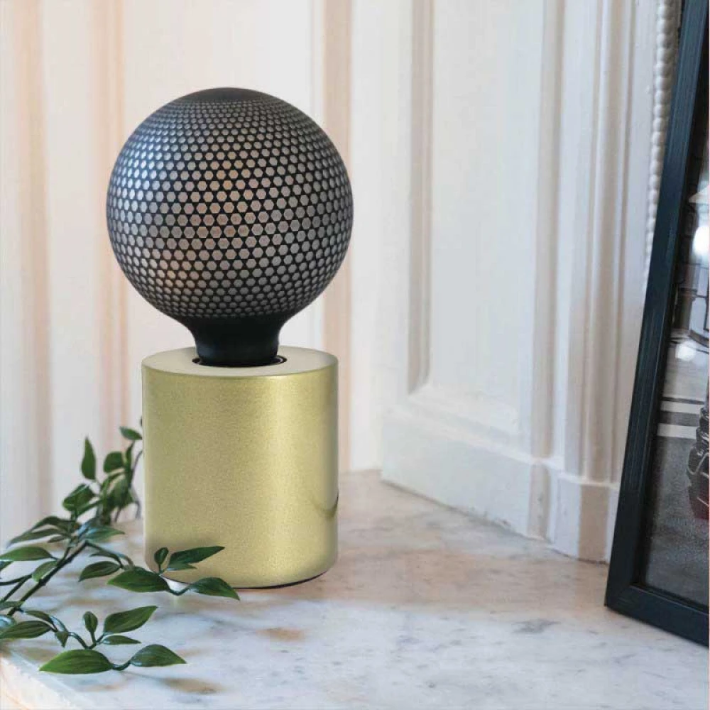 ΦΩΤΙΣΤΙΚΟ ΕΠΙΤΡΑΠΕΖΙΟ ΣΤΡΟΓΓΥΛΟ ΜΕΤΑΛΛΙΚΟ ΧΡΥΣΟ IP20 E27 - Xanlite