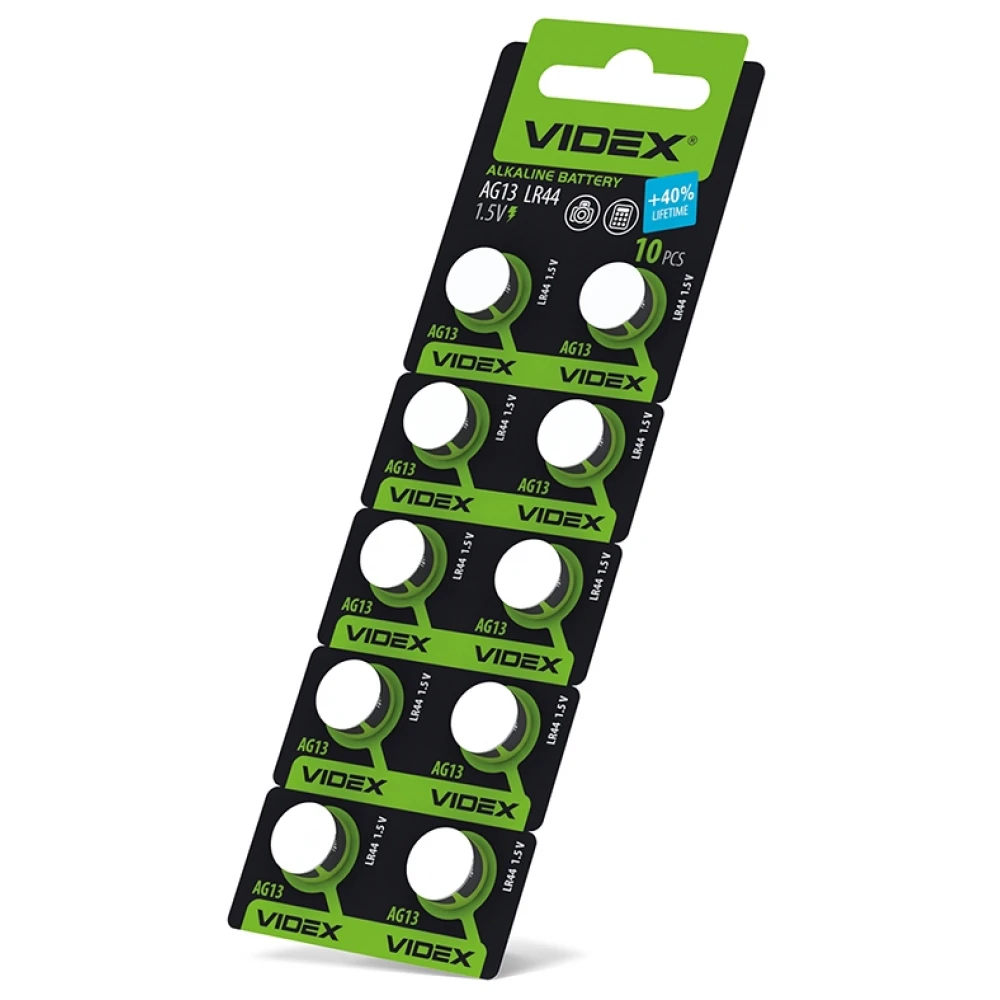 VIDEX ΜΠΑΤΑΡΙΑ ΑΛΚΑΛΙΚΗ AG13 LR44 BLISTER 10 TMX