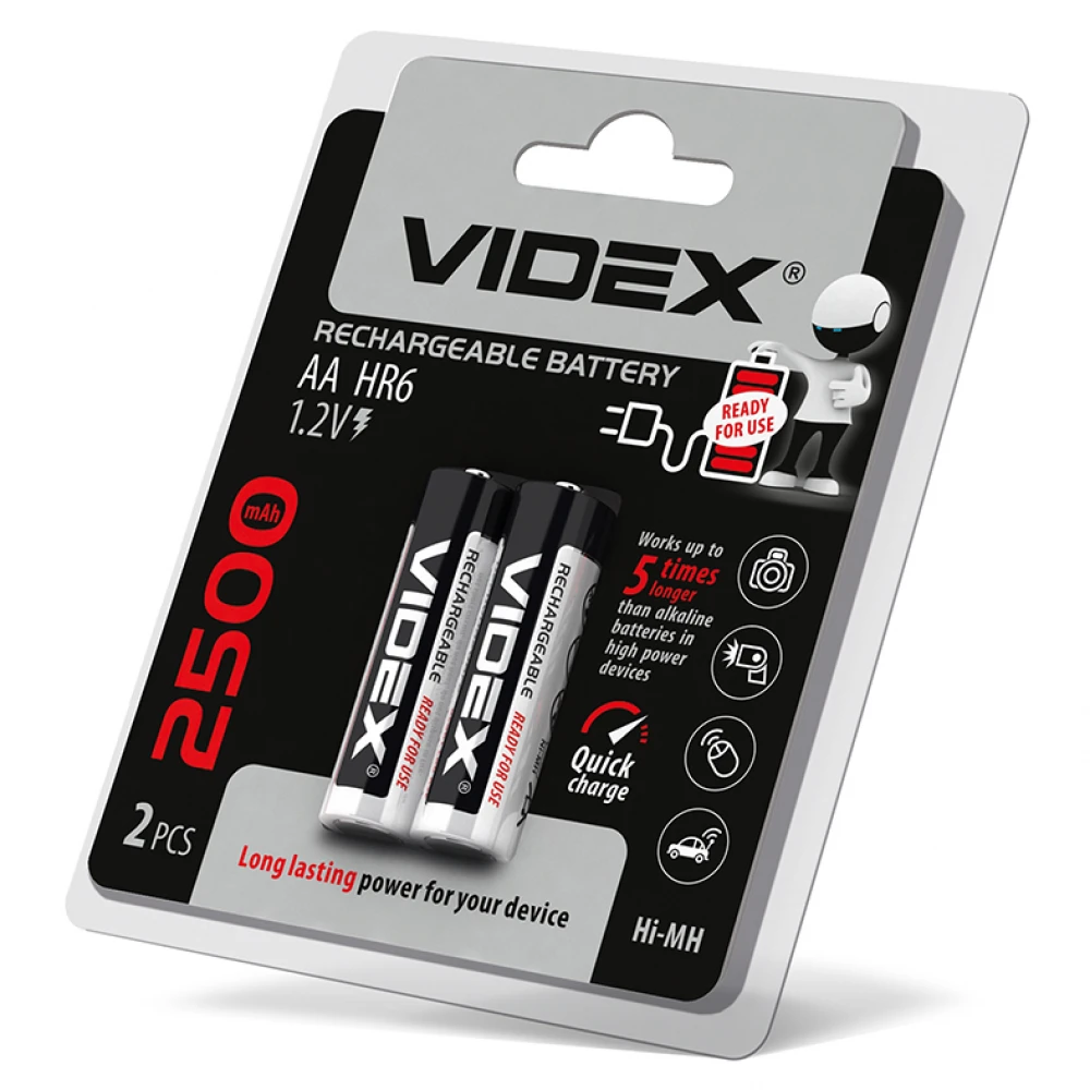 Videx Μπαταρίες HR6 AA 2500mAh 2 τμχ