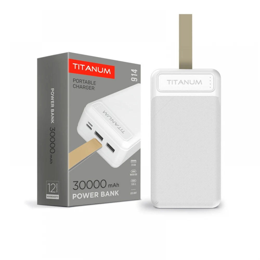 TITANUM Powerbank 914 White 30000mAh