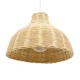 MAYOTTE Vintage Κρεμαστό Φωτιστικό Οροφής Μονόφωτο Μπεζ Ξύλινο Bamboo Φ35 x Y27cm