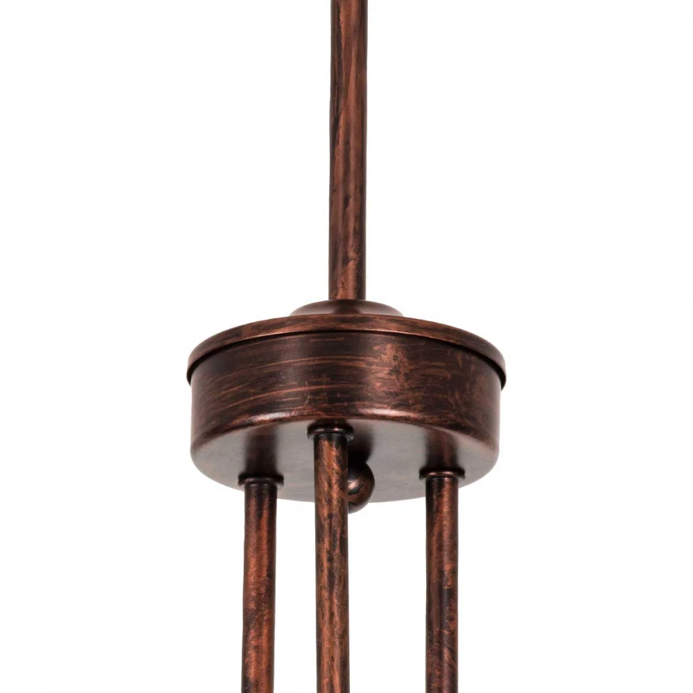 Μοντέρνο Φωτιστικό Οροφής Τρίφωτο Χάλκινο Μεταλλικό Πλέγμα Φ42 x Y60cm ASPECT