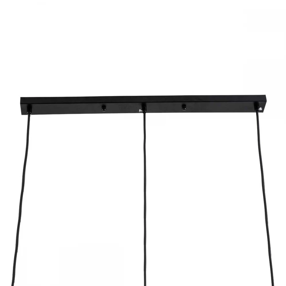 Μοντέρνο Κρεμαστό Φωτιστικό Οροφής Τρίφωτο 3 x E27 Μαύρο - Λευκό Μεταλλικό Μπάλα Μ74 x Π25 x Υ50cm