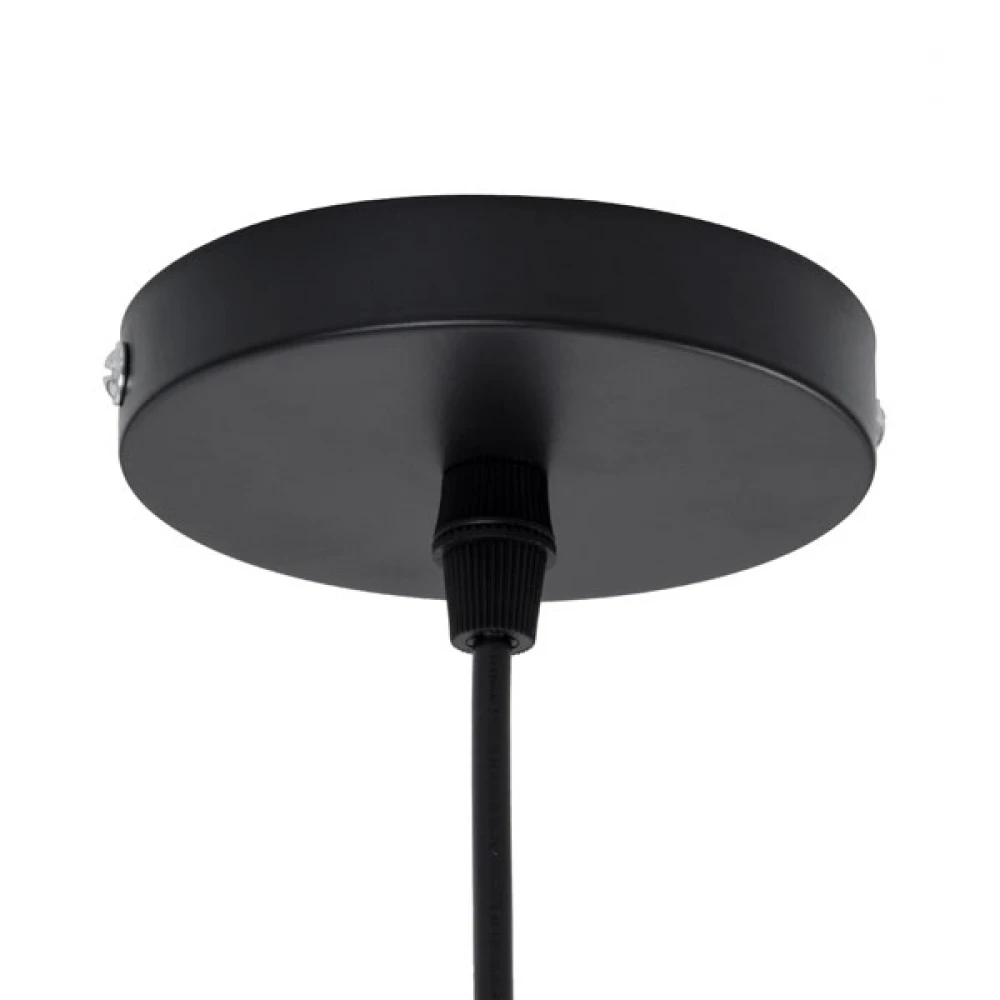 Μοντέρνο Κρεμαστό Φωτιστικό Οροφής Μονόφωτο 1 x E27 Καφέ Σχοινί Καμπάνα D43 x H46cm