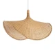 Μοντέρνο Κρεμαστό Φωτιστικό Οροφής Μονόφωτο 1 x E27 Μπεζ Bamboo Πλέγμα D80 x H49cm
