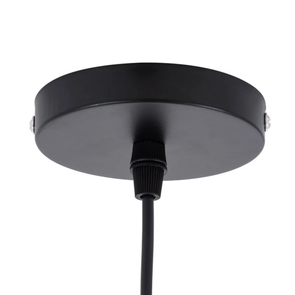 Μοντέρνο Κρεμαστό Φωτιστικό Οροφής Μονόφωτο 1 x E27 Καφέ Bamboo Πλέγμα D100 x H55cm