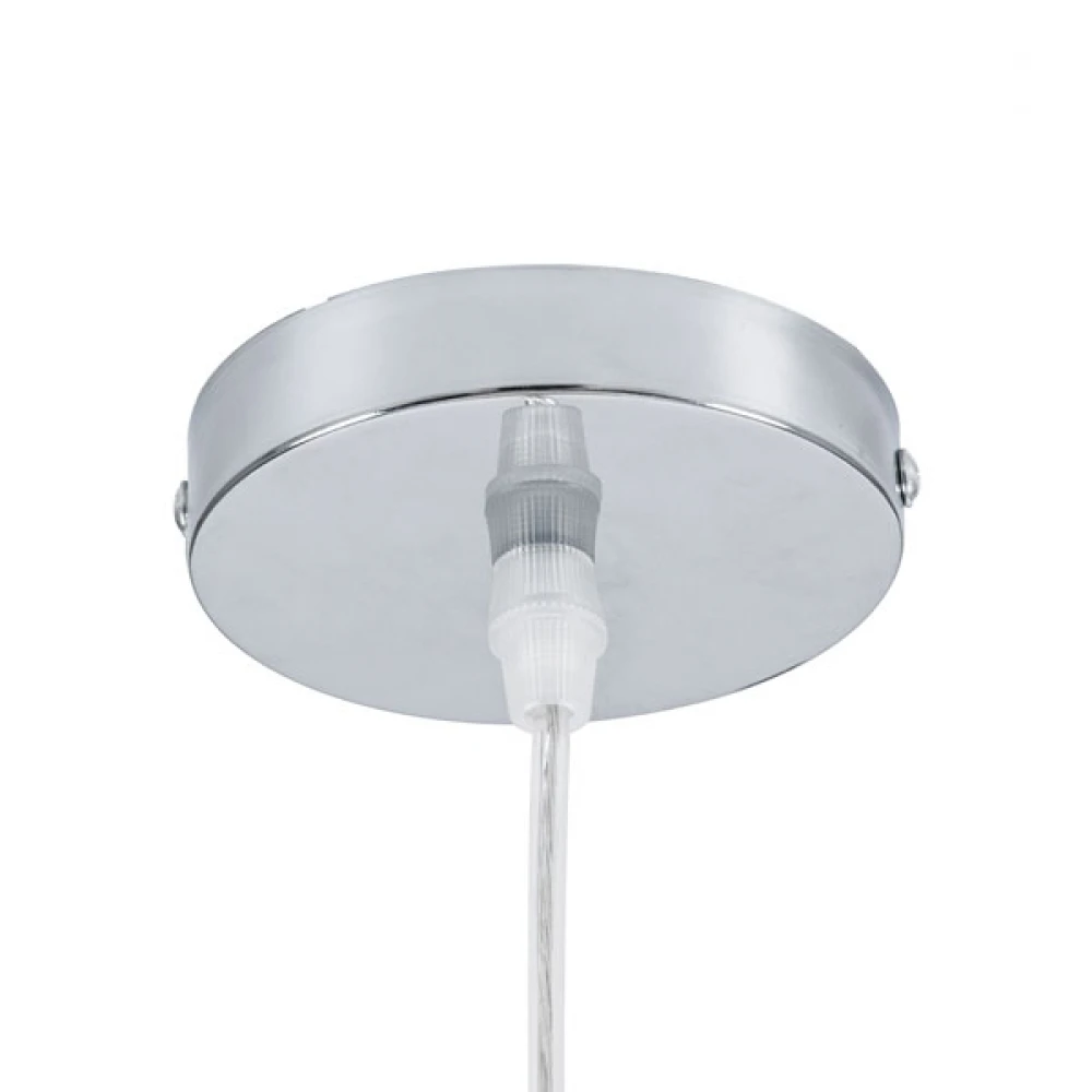 Μοντέρνο Κρεμαστό Φωτιστικό Οροφής Μονόφωτο 1 x E27 Μπεζ Μπαμπού Πλέγμα D80 x H35cm