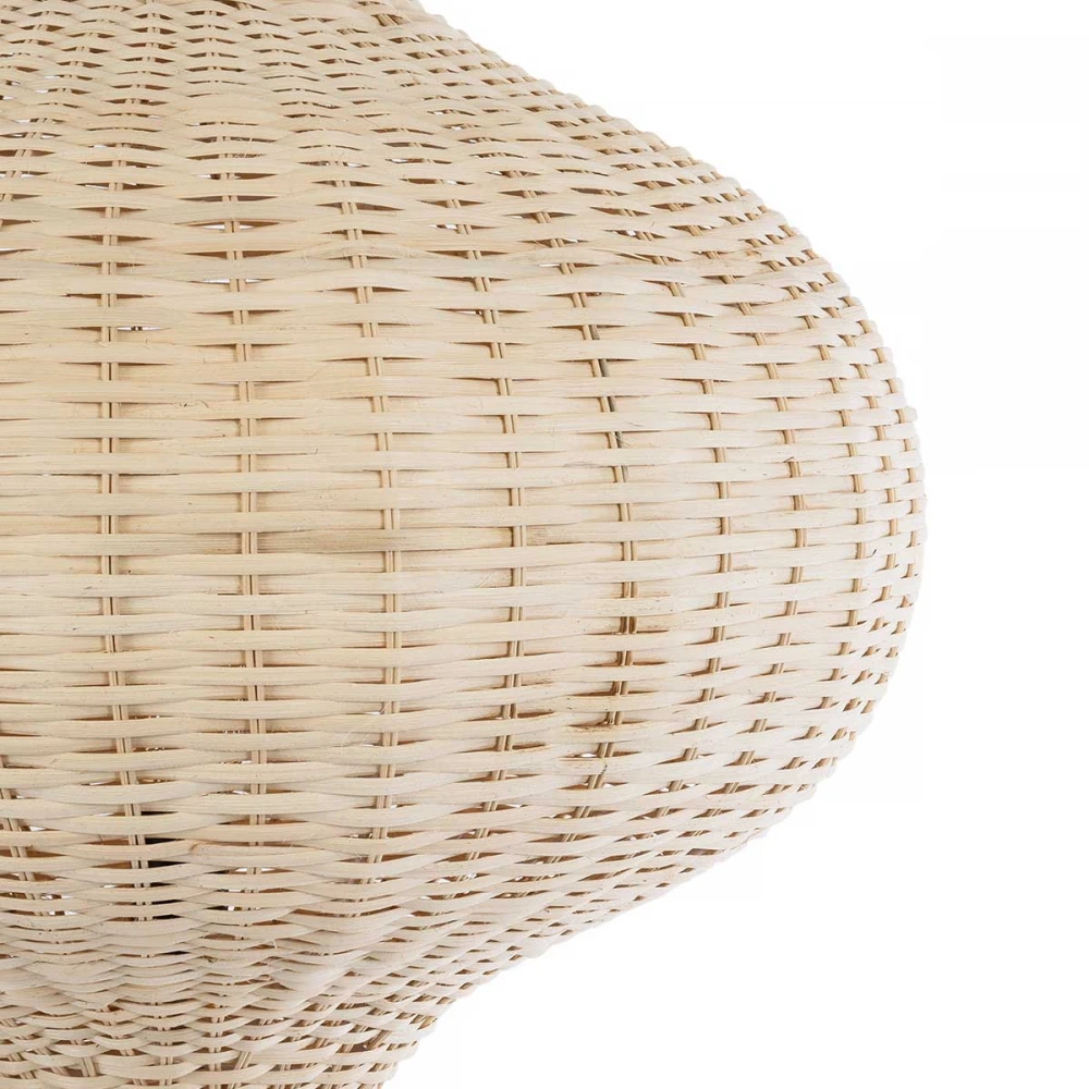 Boho Επιδαπέδιο Φωτιστικό Μονόφωτο 1 x E27 AC220-240V IP20 - Φ60 x Υ180cm - Μπεζ Μπαμπού Πλέγμα