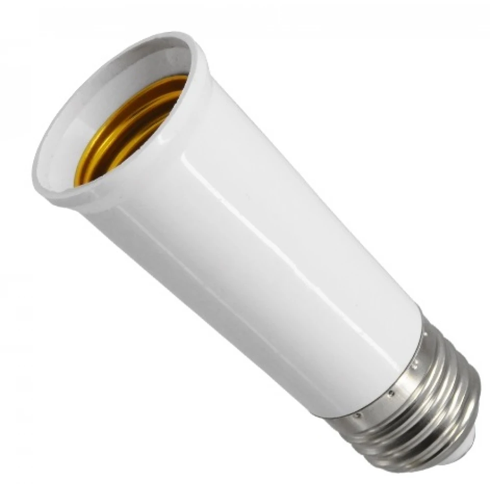 Πλαστικός Αντάπτορας από Ε27 σε Ε27 με Μακρύ Λαιμό