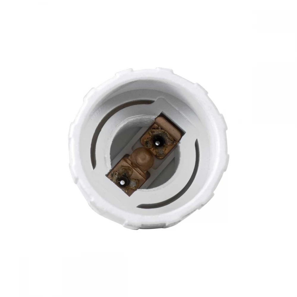 Πλαστικός Αντάπτορας Μετατροπέας από 1xGU10 Ντουί σε 1xE14 Ντουί Λευκό Φ3 x Υ4cm GloboStar