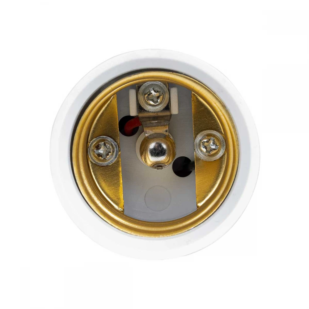 Πλαστικός Αντάπτορας Μετατροπέας από 1xG9 Ντουί σε 1xE27 Ντουί Λευκό Φ3.4 x Υ6cm GloboStar