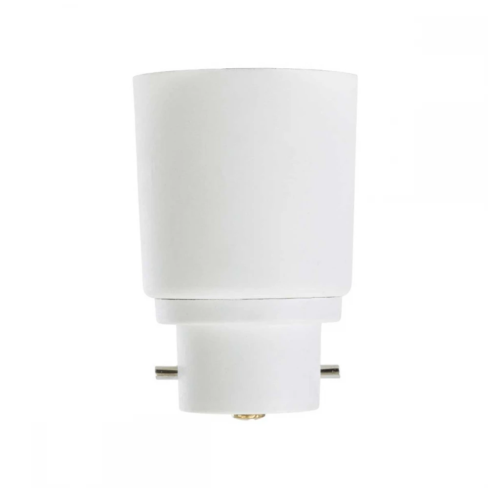 Πλαστικός Αντάπτορας Μετατροπέας από 1xB22 Ντουί σε 1xE27 Ντουί Λευκό Φ3.3 x Υ5cm GloboStar