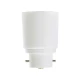 Πλαστικός Αντάπτορας Μετατροπέας από 1xB22 Ντουί σε 1xE27 Ντουί Λευκό Φ3.3 x Υ5cm GloboStar