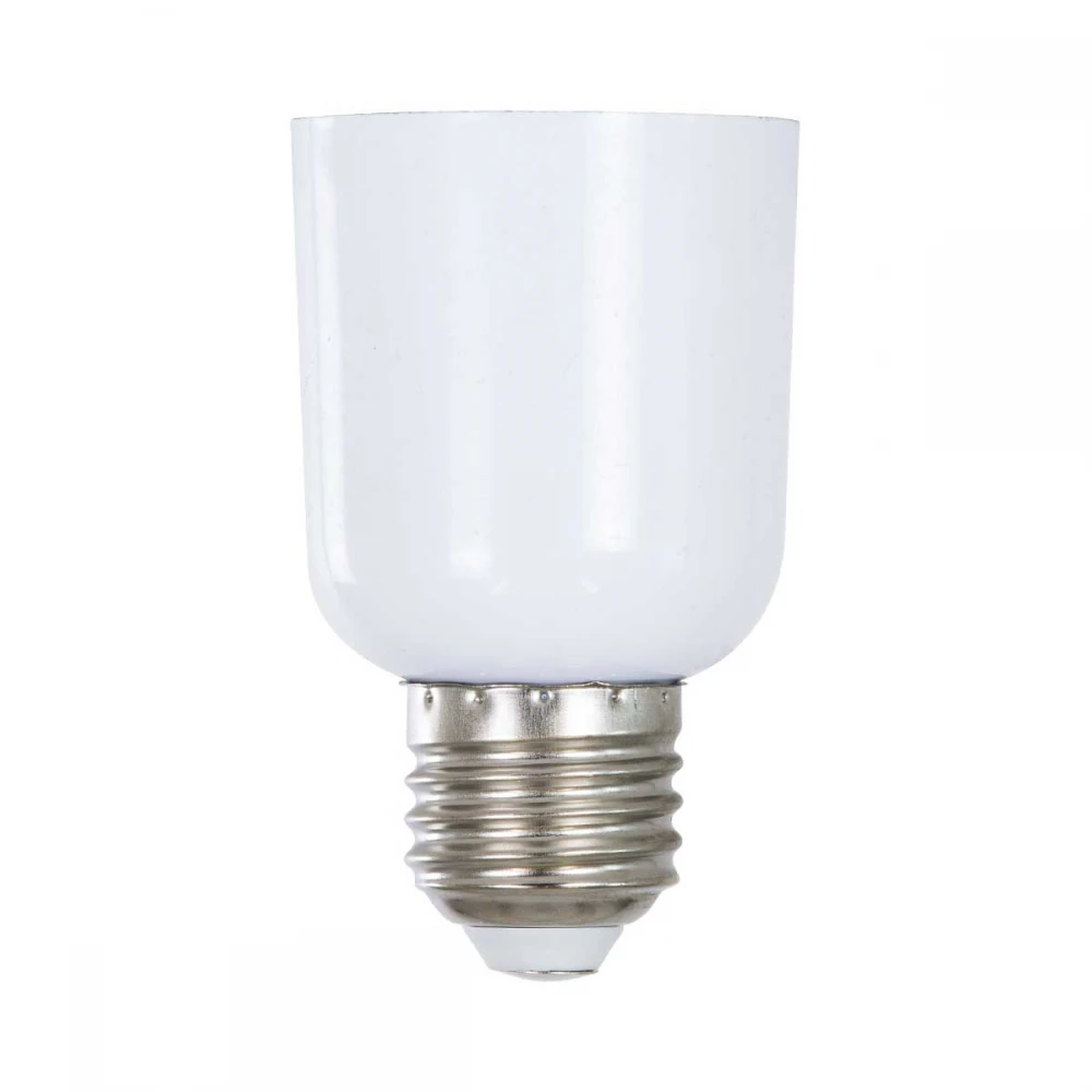 Πλαστικός Αντάπτορας Μετατροπέας από 1xGU10 Ντουί σε 1xE14 Ντουί Λευκό Φ3 x Υ4cm GloboStar