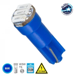 Λαμπτήρας LED T5 3 SMD 4014 12V Μπλε GloboStar