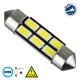 Λάμπα Αυτοκίνητου 36mm FESTOON - C5W LED 6 SMD 5630 3W 450lm 120° DC 12V IP20 Ψυχρό Λευκό 6000K Globostar