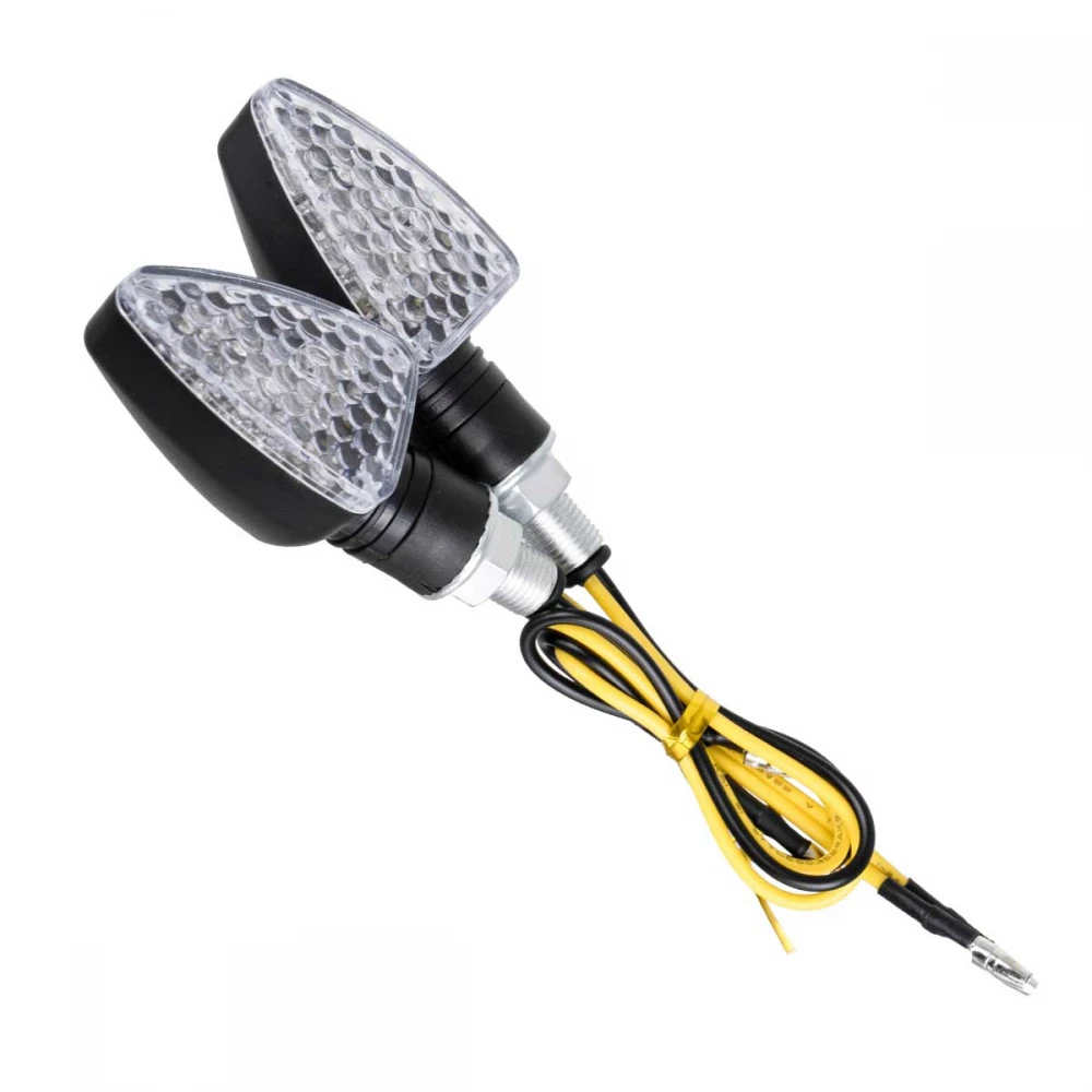 GloboStar ΣΕΤ 2 x Φλάς Μοτοσυκλέτας Universal Triangle LED Diode 5W DC 12V Πορτοκαλί Αδιάβροχα IP65