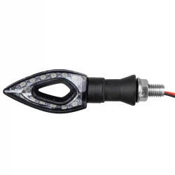 GloboStar ΣΕΤ 2 x Φλάς Μοτοσυκλέτας Universal Arrow LED SMD 5050 5W DC 12V Πορτοκαλί Αδιάβροχα IP65