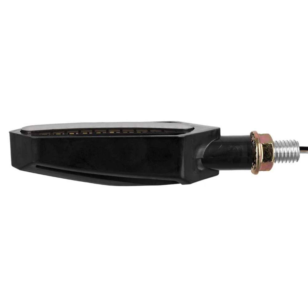 GloboStar ΣΕΤ 2 x Φλάς Μοτοσυκλέτας Universal Knife LED SMD 5050 5W DC 12V 2 Λειτουργιών Λευκό 6000K για Φώτα Ημέρας & με Τρεχούμενο Εφέ Φωτισμού Πορτοκαλί για Φλας Αδιάβροχα IP65