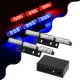 PRO Series ΣΕΤ 2 x Μπάρες Σήμανσης Οχήματος Αστυνομίας για Αυτοκίνητα & Φορτηγά 3 Προγραμμάτων Φωτισμού STROBE LED HIGH POWER 18W DC 10-30V Αδιάβροχο IP65 Μπλε & Κόκκινο Globostar