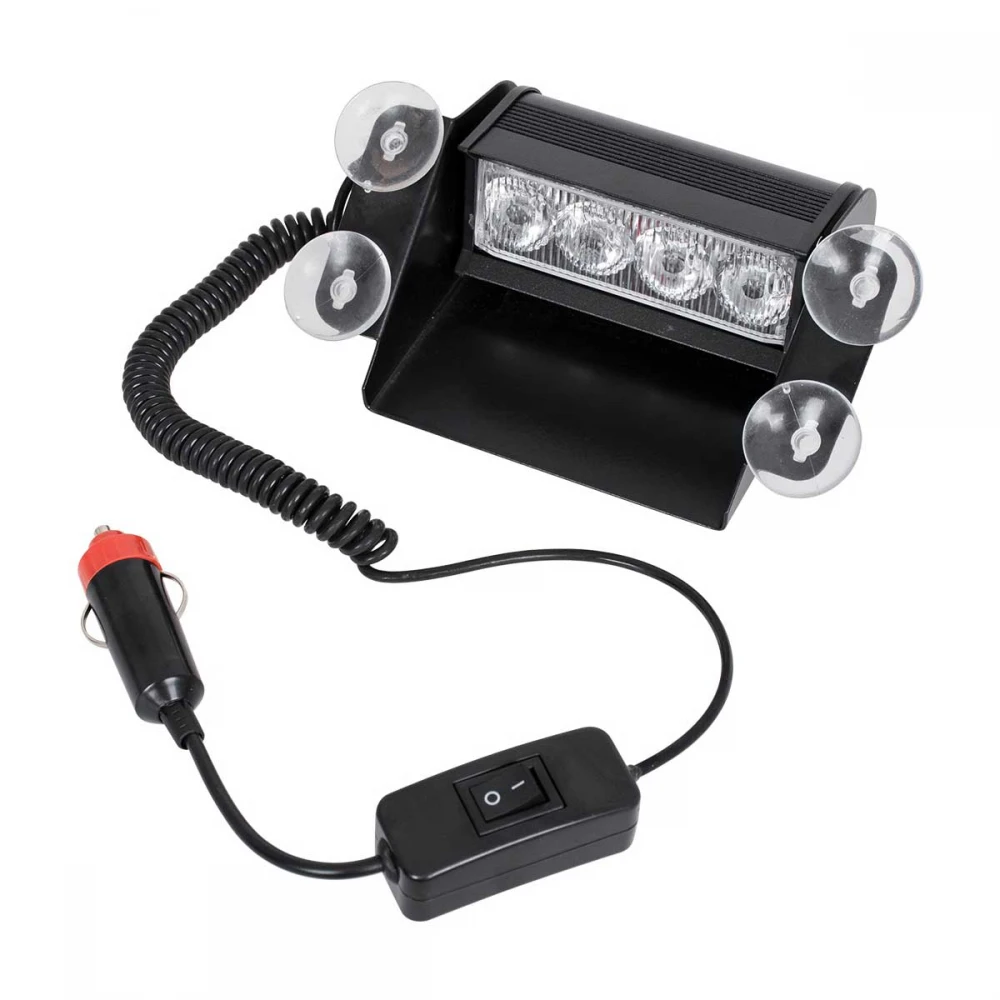 PRO Series Μπάρα Σήμανσης με Βεντούζες Στήριξης για Παρμπρίζ Οχήματος Οδικής Βοήθειας για Αυτοκίνητα & Φορτηγά 9 Προγραμμάτων Φωτισμού STROBE LED SMD 4W DC 10-30V IP20 Πορτοκαλί Globostar