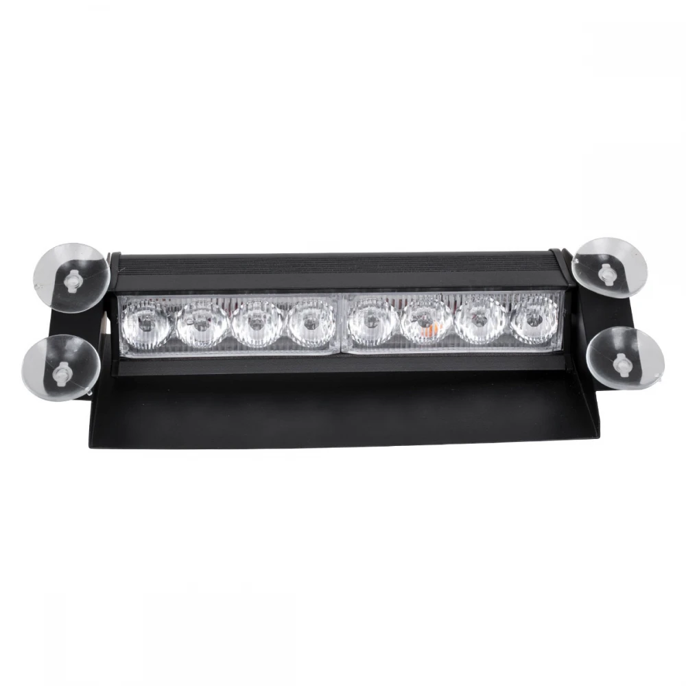 PRO Series Μπάρα Σήμανσης με Βεντούζες Στήριξης για Παρμπρίζ Οχήματος Οδικής Βοήθειας για Αυτοκίνητα & Φορτηγά 9 Προγραμμάτων Φωτισμού STROBE LED SMD 8W DC 10-30V IP20 Πορτοκαλί Globostar