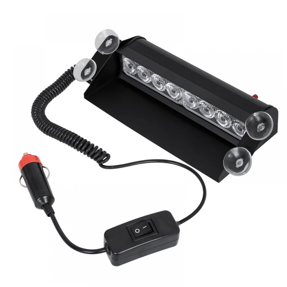 PRO Series Μπάρα Σήμανσης με Βεντούζες Στήριξης για Παρμπρίζ Οχήματος Οδικής Βοήθειας για Αυτοκίνητα & Φορτηγά 9 Προγραμμάτων Φωτισμού STROBE LED SMD 8W DC 10-30V IP20 Πορτοκαλί Globostar