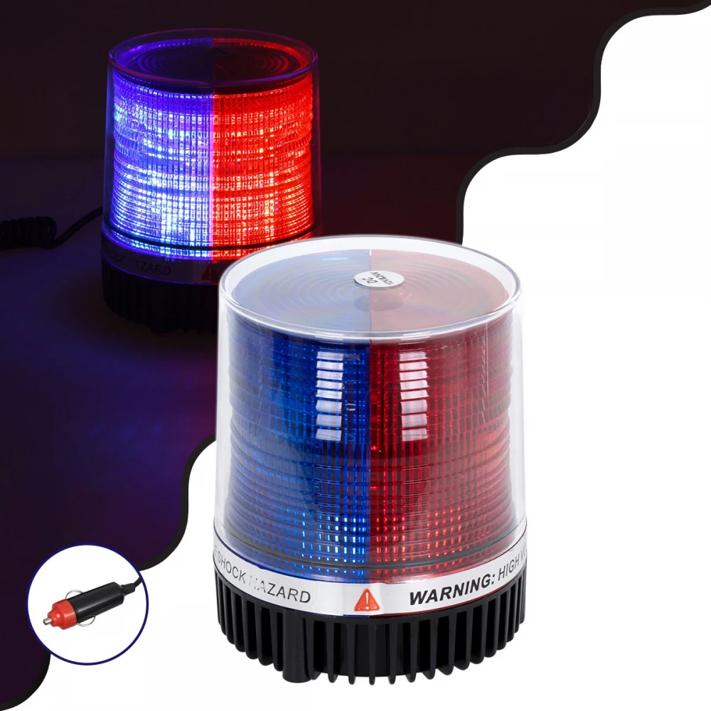 PRO Series Φάρος Σήμανσης Οχήματος Αστυνομίας για Αυτοκίνητα & Φορτηγά STROBE LED 10W DC 12-24V Αδιάβροχος IP65 Μπλε & Κόκκινο Globostar