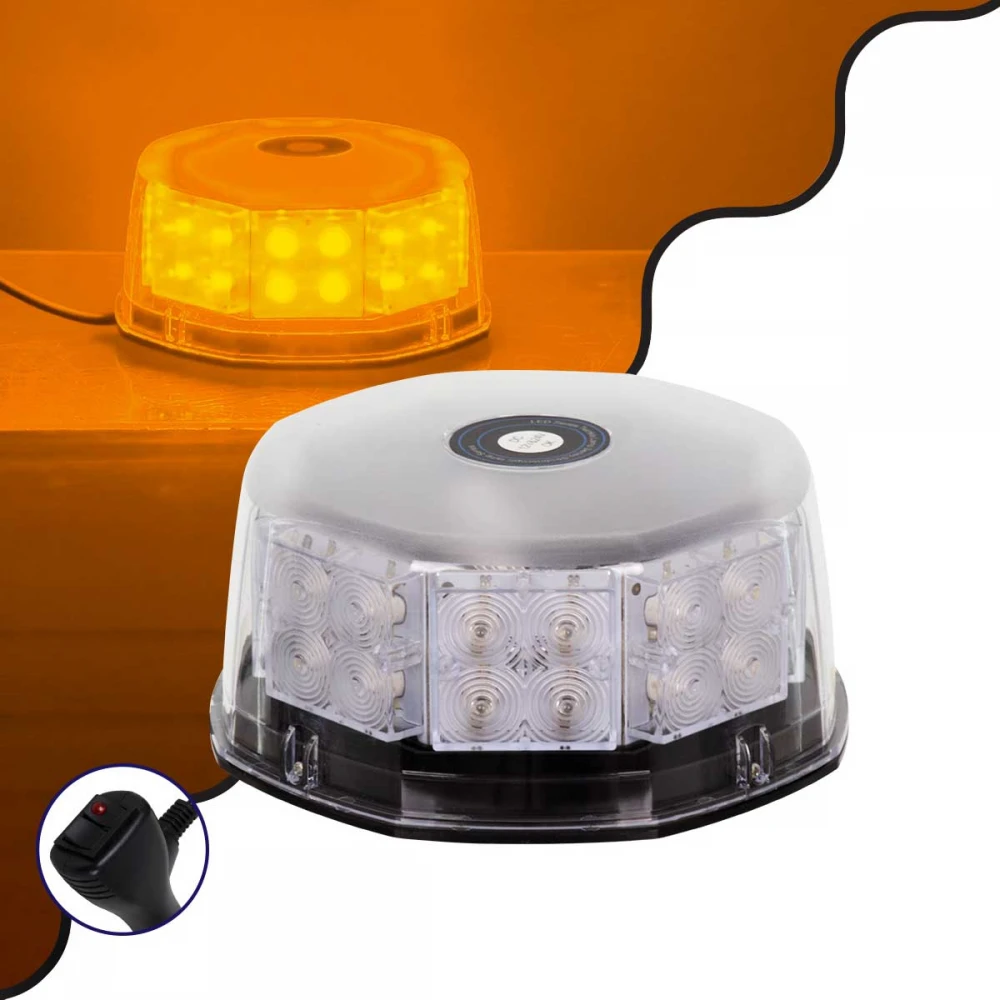 PRO Series Φάρος Σήμανσης Οχήματος Οδικής Βοήθειας για Αυτοκίνητα & Φορτηγά 6 Προγραμμάτων Φωτισμού STROBE LED 40W DC 10-30V Αδιάβροχος IP65 Πορτοκαλί Globostar