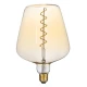 Λάμπα LED Soft S Spiral Filament E27 NT170 BRANDY Γλόμπος 6W 420lm 360° AC 220-240V IP20 Φ17 x Υ23cm Ultra Θερμό Λευκό 2200K με Μελί Γυαλί - Dimmable