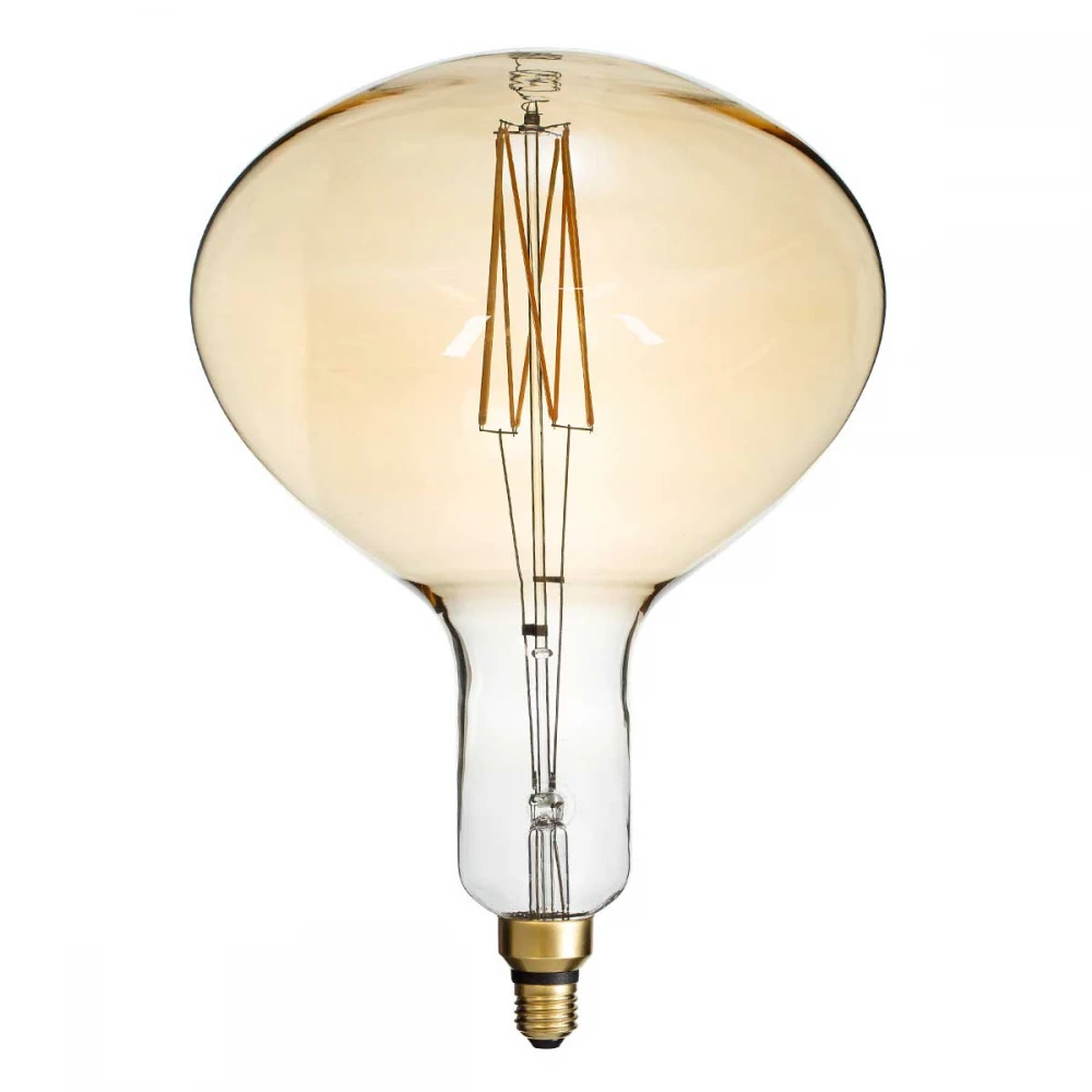 Λάμπα LED Zig Long Filament E27 R280 BUTTERNUT Γλόμπος 6W 420lm 360° AC 220-240V IP20 Φ28 x Υ41cm Ultra Θερμό Λευκό 2200K με Μελί Γυαλί - Dimmable