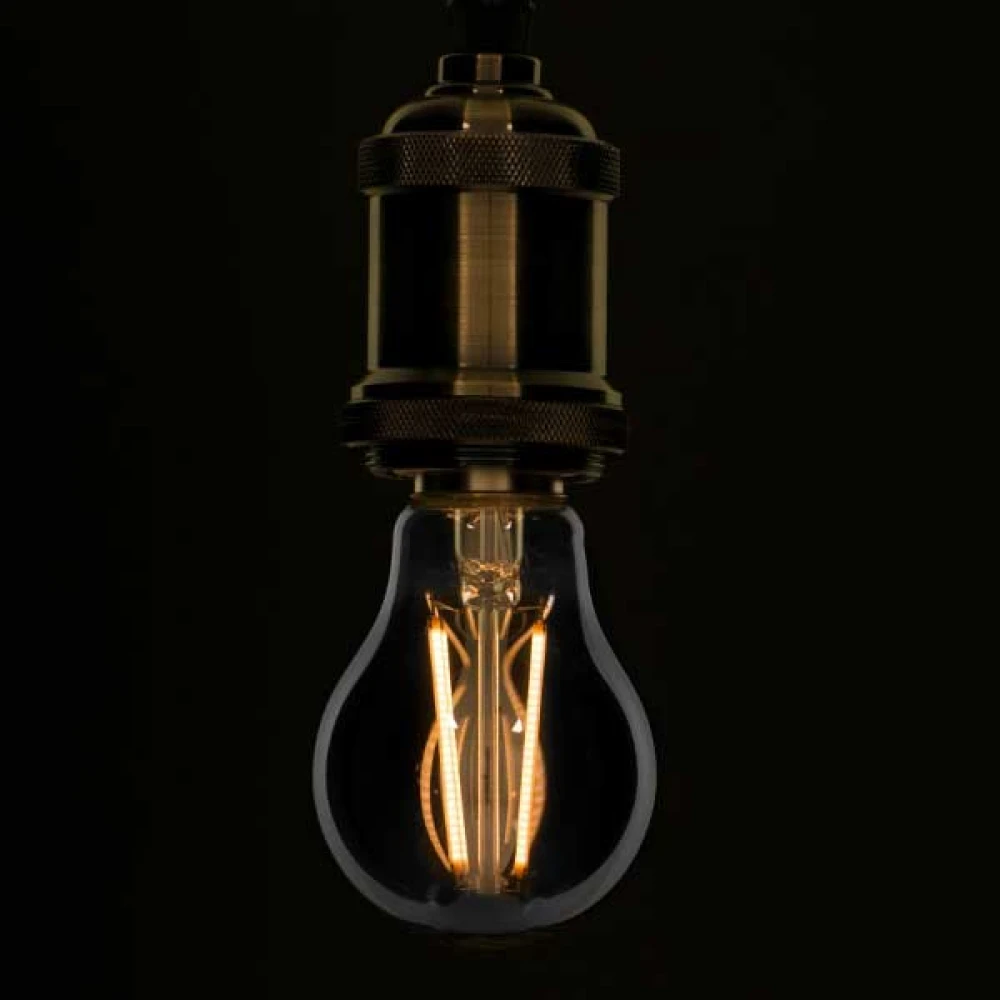 Λάμπα E27 A60 Γλόμπος LED LONG FILAMENT 8W 800 lm 320° AC 85-265V Edison Retro με Φιμέ Γυαλί Θερμό Λευκό 2700 K Dimmable