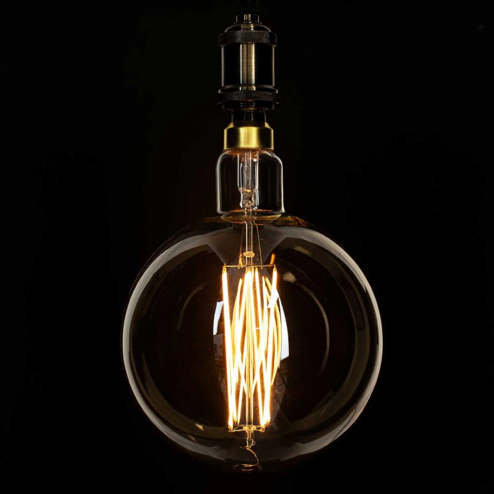 Λάμπα LED Long Filament E27 G200 PITAYAS Γλόμπος 8W 720lm 360° AC 220-240V IP20 Φ20 x Υ30cm Ultra Θερμό Λευκό 2200K με Μελί Γυαλί - Dimmable