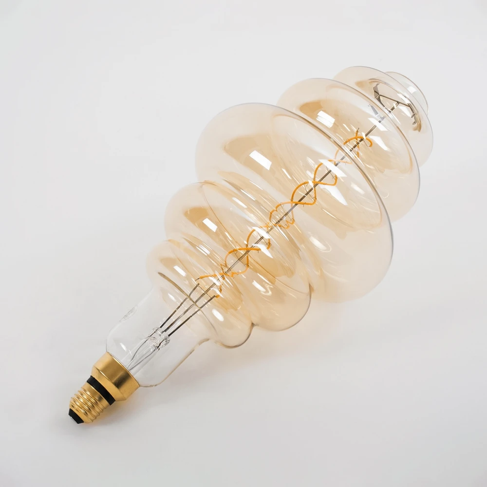 Λάμπα E27 BH200 Grapes LED SOFT SPIRAL FILAMENT 12W 1060 lm 320° AC 85-265V Edison Retro με Μελί Γυαλί Ultra Θερμό Λευκό 2200 K Dimmable