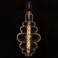 Λάμπα E27 BH200 Grapes LED SOFT SPIRAL FILAMENT 12W 1060 lm 320° AC 85-265V Edison Retro με Μελί Γυαλί Ultra Θερμό Λευκό 2200 K Dimmable