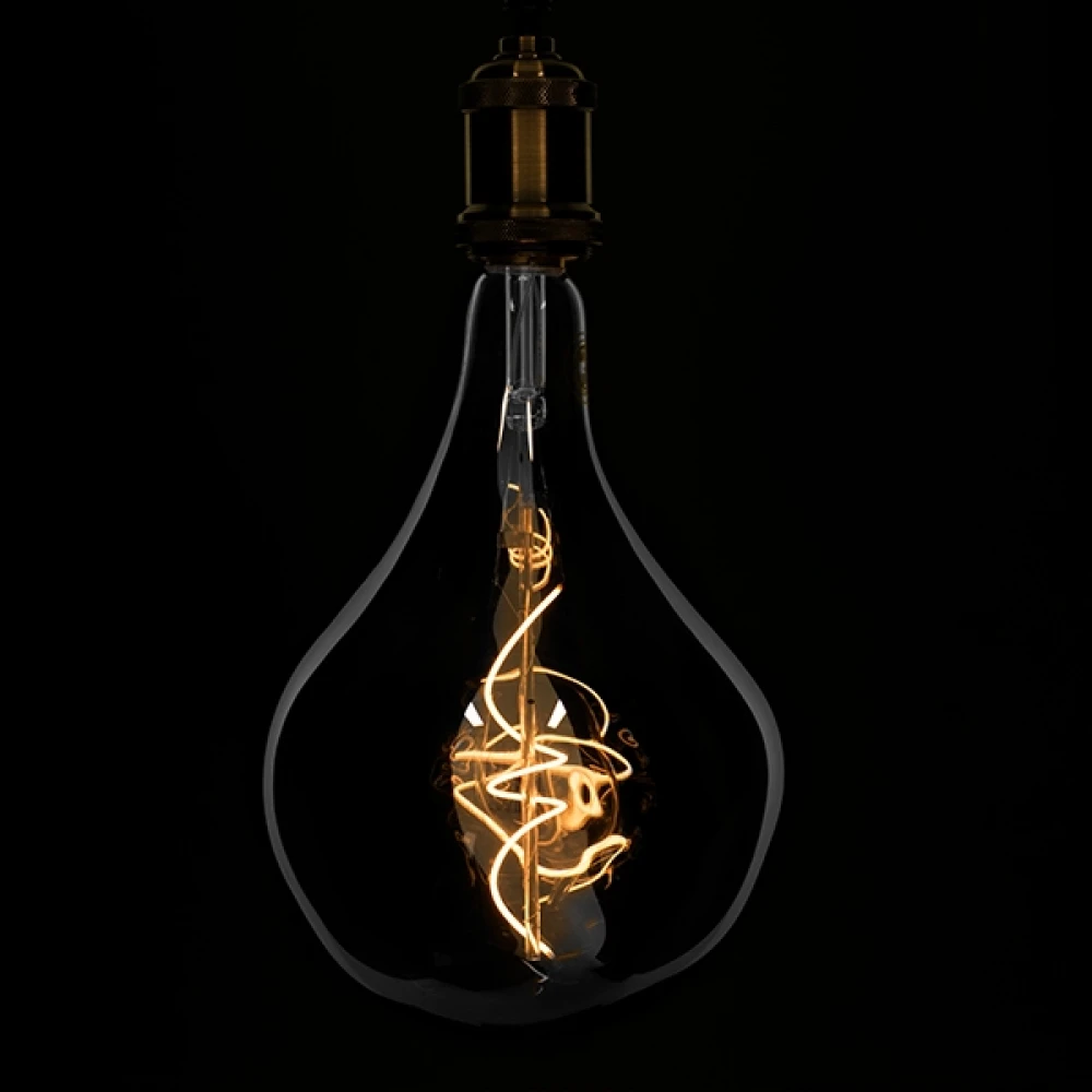 Λάμπα E27 R170 Rock LED SOFT SPIRAL FILAMENT 6W 480 lm 320° AC 85-265V Edison Retro με Φιμέ Γυαλί Θερμό Λευκό 2700 K Dimmable