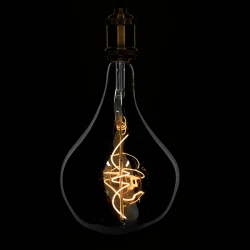 Λάμπα E27 R170 Rock LED SOFT SPIRAL FILAMENT 6W 480 lm 320° AC 85-265V Edison Retro με Φιμέ Γυαλί Θερμό Λευκό 2700 K Dimmable