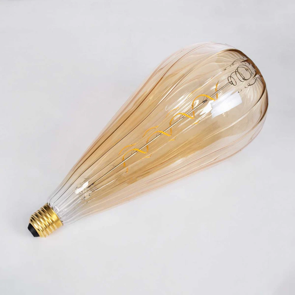 Λάμπα LED Soft S Spiral Filament E27 OT120 ZEPPELIN Γλόμπος 6W 420lm 360° AC 220-240V IP20 Φ12 x Υ46cm Ultra Θερμό Λευκό 2200K με Μελί Γυαλί - Dimmable - 3 Years Warranty