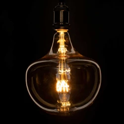 Λάμπα LED Soft T Spiral Filament E27 BR200 MAROON Γλόμπος 6W 420lm 360° AC 220-240V IP20 Φ20 x Υ25.5cm Ultra Θερμό Λευκό 2200K με Μελί Γυαλί - Dimmable - 3 Years Warranty