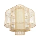 Μοντέρνο Κρεμαστό Φωτιστικό Οροφής Μονόφωτο 1 x E27 Μπεζ Μπαμπού Πλέγμα D100 x H100cm