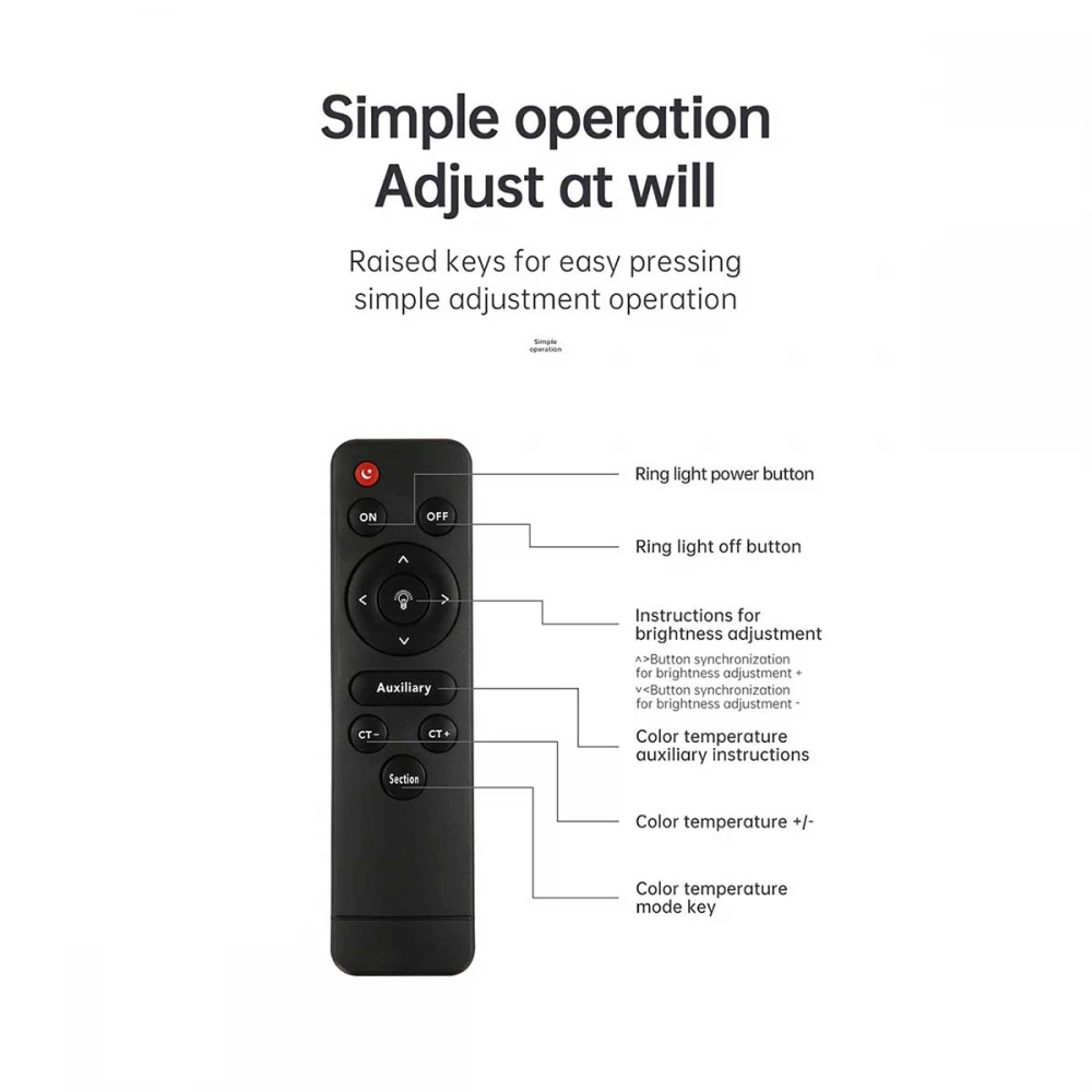 JOYROOM Φωτιστικό Δαχτυλίδι με Ρυθμιζόμενο Τρίποδα JR-ZS228, 18”, Μαύρο Με Ασύρματο Χειριστήριο RF 2.4Ghz Εναλλαγής 3 Χρωμάτων