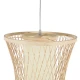 Μοντέρνο Κρεμαστό Φωτιστικό Οροφής Μονόφωτο 1 x E27 Μπεζ Μπαμπού Πλέγμα D35 x H150cm