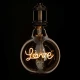 Λάμπα LED Ultra Thin Soft S Spiral Letter Filament E27 G125 LOVE Γλόμπος 2.4W 204lm 360° AC 220-240V IP20 Ultra Θερμό Λευκό 2200K με Μελί Γυαλί - Dimmable