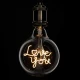 Λάμπα LED Ultra Thin Soft S Spiral Letter Filament E27 G125 LOVE YOU Γλόμπος 4W 340lm 360° AC 220-240V IP20 Ultra Θερμό Λευκό 2200K με Διάφανο Γυαλί - Dimmable