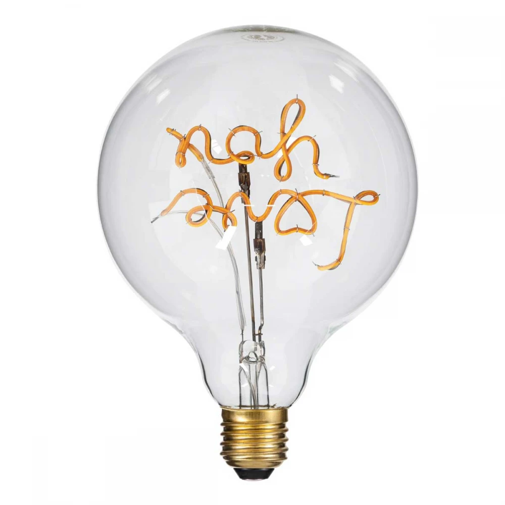 Λάμπα LED Ultra Thin Soft S Spiral Letter Filament E27 G125 LOVE YOU Γλόμπος 4W 340lm 360° AC 220-240V IP20 Ultra Θερμό Λευκό 2200K με Διάφανο Γυαλί - Dimmable