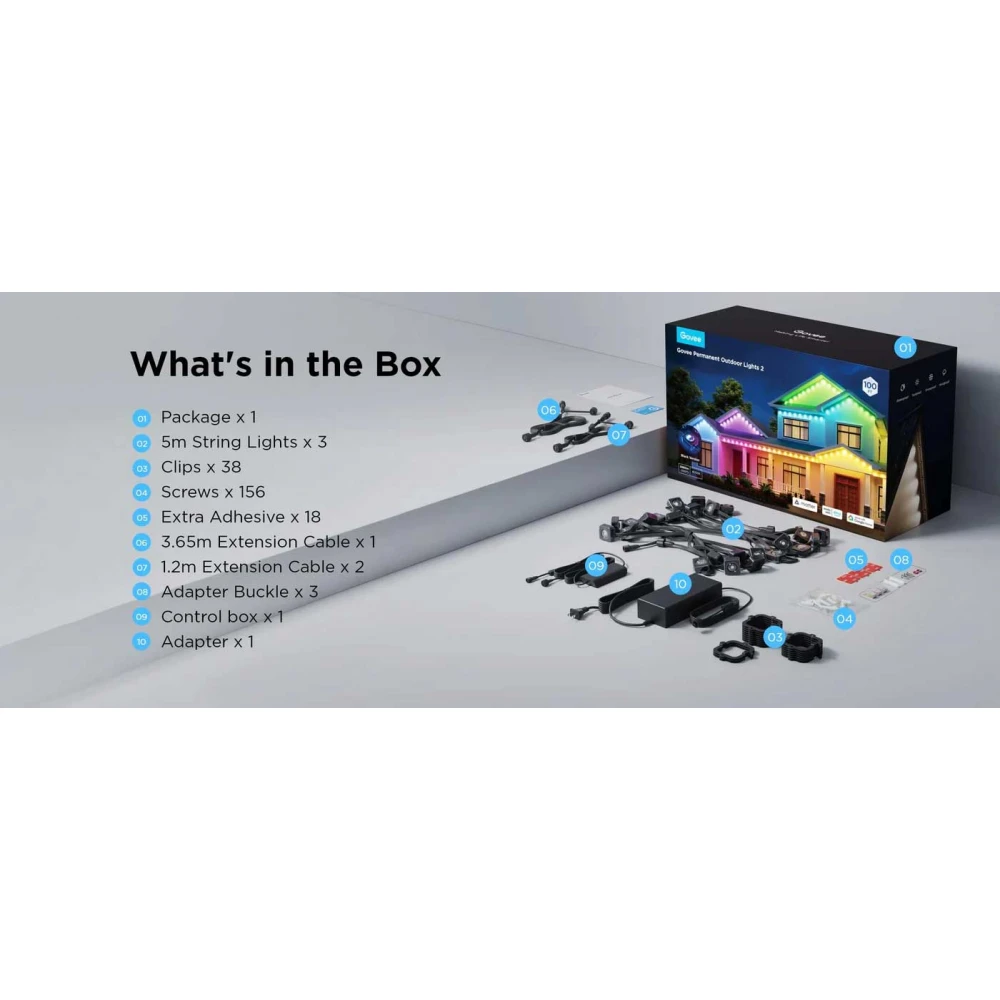 Govee Φωτάκια Εξωτερικού Χώρου H705E - 30m IP67 RGBICW