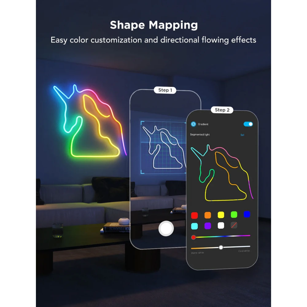 Govee Neon Rope Light 2 5m RGBIC ( H61D5-W)